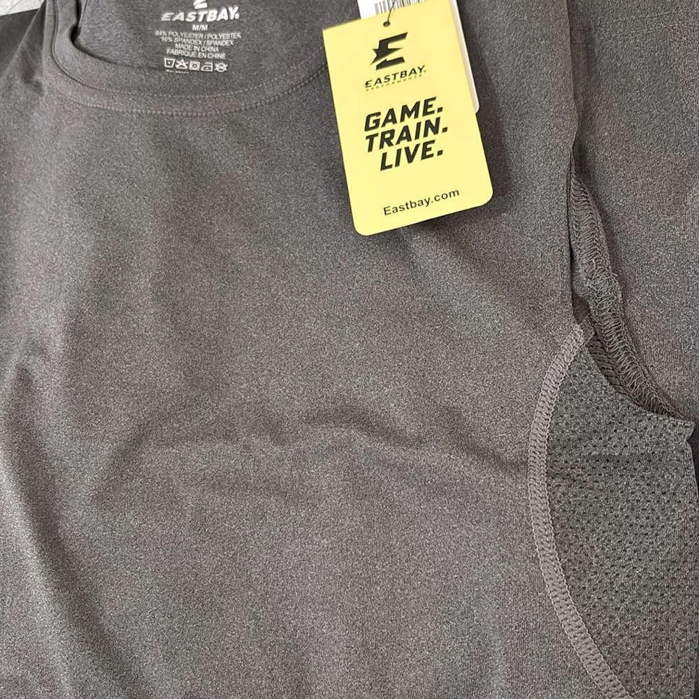 Lot of 2x NWT [Eastbay] Compression & Gymtech Shirts Gray/Black Men’s M - Picture 6 of 11
